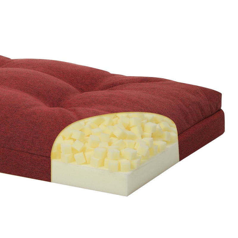 baibu 36 Inch Dual-Layer Patent Design Memory Foam Bench Cushion, Non-Slip Indoor Bench Cushion Standard Size Foam Pad with Machine Washable Cover (Red, 36x15x3in) - Image 1